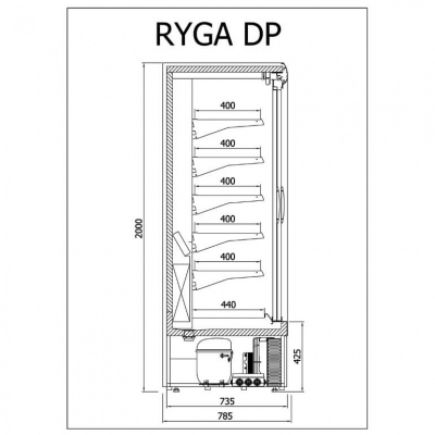 Vitrina frigorifica verticala cu usi vitrate RYGA DP/DU - Frigosztufi